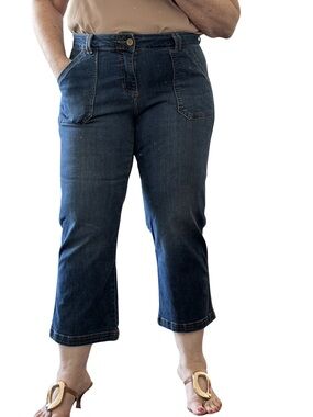 Lee Dark Blue Cropped Women's Jeans